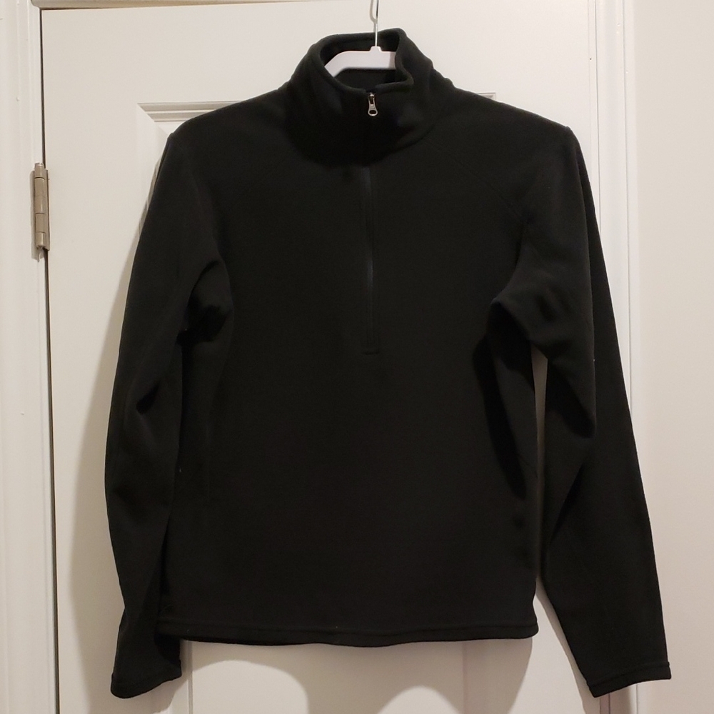 Mountain Hardwear Womens Half Zip Fleece Pullover Size Small Black Polartec